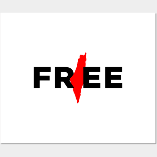 Free Palestine - White Posters and Art